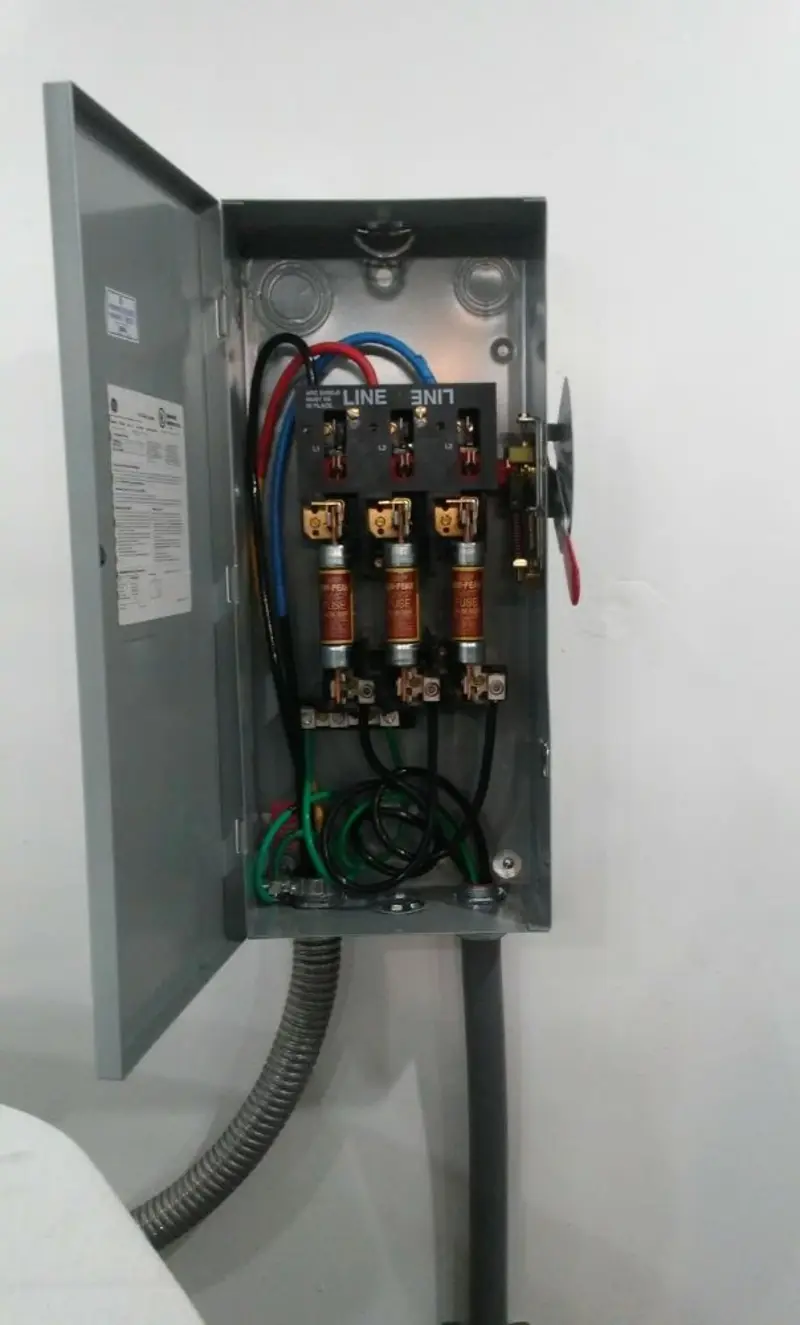 Three-phase disconnect switch installed for Electrical Wiring & Rewiring in Litchfield
